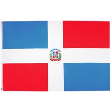 FLAGGE DOMINIKANISCHE REPUBLIK 90x60cm - DOMINIKANISCHE FAHNE 60 x 90 cm - flaggen AZ FLAG Top Qualität
