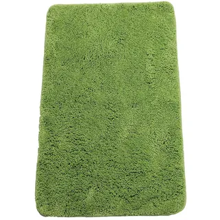 Brandsseller Badezimmerteppich 70x120 cm Badvorleger Badematte Badteppich rechteckig Chenille rutschfest saugstark maschinenwaschbar - Grün