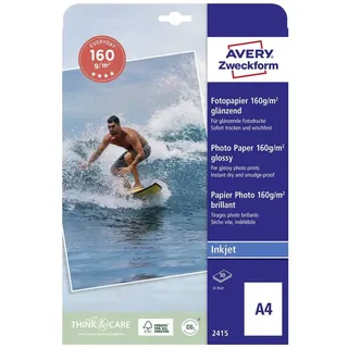 Avery Zweckform 2415 Classic Inkjet Fotopapier - DIN A4, 40 Blatt