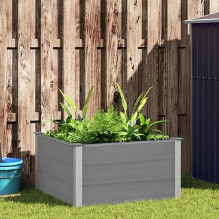 vidaXL Garten-Hochbeet WPC 100 x 100 x 54 cm Grau - Grau