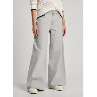 Pepe Jeans für Damen. PL204716 Jeans Weites Bein Mw Cloud grau (29/32), Lässig, Baumwolle, Denim, Nachhaltig