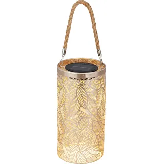 Ambia Garden Solarleuchte , Schwarz, Champagner , Metall, Kunststoff, Textil , N/A mm , zylindrisch , 24 cm , RoHS, Ce , mit Schalter, tragbar , Lampen & Leuchten, Außenbeleuchtung, Solarleuchten