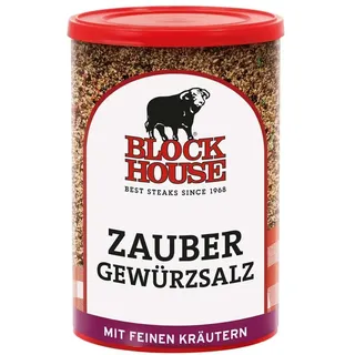 Block House Zaubergewürzsalz, Gewürzmischung für Fleisch, Fisch und Gemüse in Restaurantqualität, 280g Dose mit Streuaufsatz