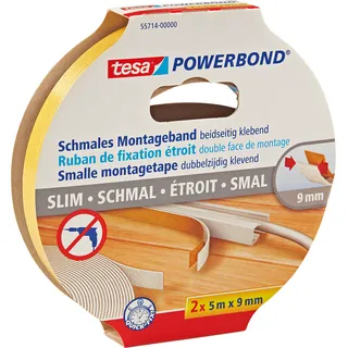 Tesa Montageband transparent 5 m x 9 mm 2 St.