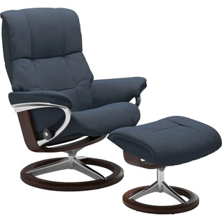 Stressless® Relaxsessel »Mayfair«, mit Signature Base, Größe S, M & L, Gestell Braun, blau