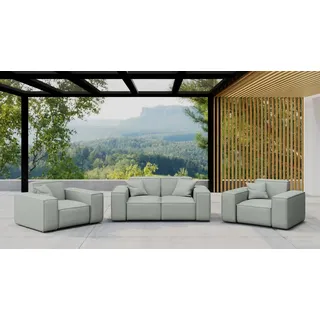 kaiser möbel Malibu Loungeset hellgrau/grün