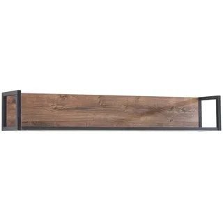 Cantus Wandboard , Eichefarben, Dunkelgrau , Metall, Holzwerkstoff , 150x24x25 cm , Holzmöbel, Wohnwände Holz, Wohnwand Serien Holz