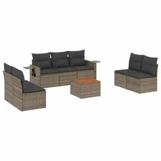 VidaXL 3224520, Dunkles Grau, Rattan, Stahl, Akazienholz, 110 kg, Erwachsene & Kinder, 550 mm, 550 mm - Dunkelgrau