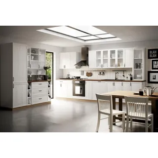 Klassische Küche Küchenzeile Schrank Hochschrank Landhaus Mübel Zeile Küchen Neu - Weiß