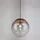 1-flg 30 rund/Glas/Kupferfarben