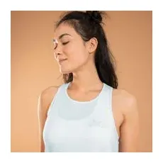 Top Yoga Damen Baumwolle - Bedruckt Hellblau, S