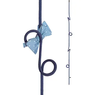 Peppermint Products Loop Rope Garderobe | Höhenverstellbar, Wand- und Deckenmontage | Industrial Look aus Seil | blau