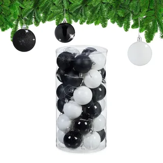 Relaxdays Christbaumschmuck, 30-tlg. Weihnachtskugeln-Set (30 -teilig)