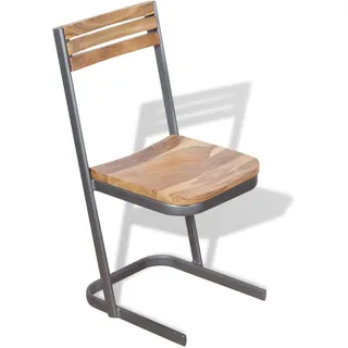 vidaXL Esszimmerstühle 6 Stk. Massivholz Teak - Braun