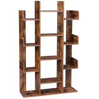 VASAGLE Bücherregal 25 x 86 x 140 cm Braun