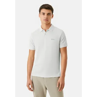 Poloshirt BOSS ORANGE "Pe Interlock", Herren, Gr. XXL, grau (light, pastel grau053), Jersey, Obermaterial: 100% Baumwolle, regular fit, hoch geschlossener Ausschnitt, eingesetzt Strickbündchen, Shirts Poloshirt, aus Baumwoll-Piqué mit Logo-Print Regular