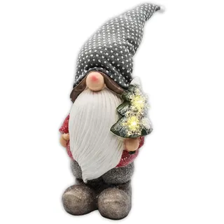 Wichtelstube-Kollektion XL Wichtel Figuren Weihnachten 54cm mit LED Stern Weihnachtsdeko aussen
