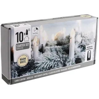 LED-Weihnachtsbaumkerzen, 10er Set, kabellos mit FB, Timer