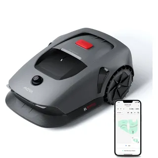 Mova 600, Rasenmäher Roboter 360° 3D LiDAR Mähroboter ohne Begrenzungskabel & Genaue Kartierung 600 m2, Smarte Hindernisvermeidung, App-Steuerung, U-förmiges Schneiden, Sicherheitswarnungen