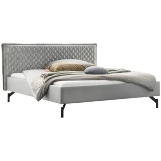 Hasena Polsterbett , Grau , Metall , 140x200 cm , Lattenrosthöhe individuell einstellbar, in verschiedenen Größen erhältlich , Schlafzimmer, Betten, Polsterbetten