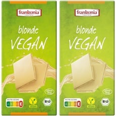 frankonia CHOCOLAT BIO blonde Vegan Tafel, 100g (Packung mit 2)
