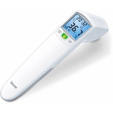 Beurer FT 100, kontaktloses Fieberthermometer mit Infrarot-Messtechnik & PO 45 Pulsoximeter, Messung von Sauerstoffsättigung(SpO2), Herzfrequenz(Puls) und Perfusions Index(PI), schmerzfreie Anwendung