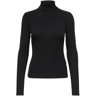 ONLY Damen Onlsille Roll Neck Top Jrs Noos Langarmshirt, Schwarz, XL EU