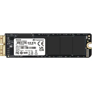 Transcend 960GB JetDrive 850 SSD (ohne Gehäuse) für MacBook Air 11" und 13" (Mitte 2013 - 2017), MacBook Pro Retina 13" und 15" (Ende 2013 - Mitte 2015) bis zu 1.600/1.400 MB/s - TS960GJDM850