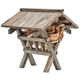 VBS Miniatur Futterkrippe ca. 7cm aus Holz Modelleisenbahn Krippe Weihnachten Modellbau