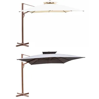 Gardissimo MARBELLA Alu Ampelschirm 300x400cm Pendelschirm UV50+ anthrazit