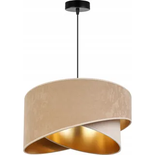 Hängelampe Deckenleuchter Goldener Samt Lampenschirm - Schwarz, Gold
