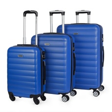 ITACA - Gepäck-Sets, Reisekoffer, Reisekoffer Set, Kofferset, Hartschalenkoffer, Trolley-Set, Luggage - Große Auswahl an Koffer & Trolleys für jede Reise! 71200, Blau