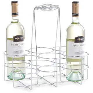 Zeller Weinregal 32 x 22 x 31 cm Silber