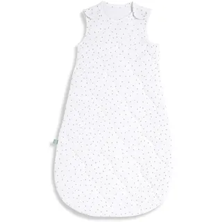 The Little Green Sheep Baby Schlafsack 6-18 Monate, gestepptes Bio Leinen & Baumwolle Mischgewebe, 1 Tog für den Sommer, Weiß mit Reisdruck