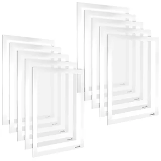 POPPSTAR Magnetrahmen A4 selbstklebend mit Magnetverschluss, weiß, 5 Stück