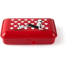 Excelsa Popeye Lunchbox mit Besteck Olivia, Rot, 23 x 13 cm
