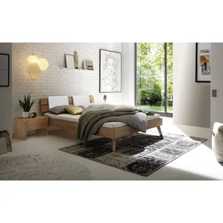 Hasena Massivholzbett Ortona 180 x 200 cm Holz Eiche Bianco