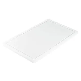Stalgast Schneidebrett, HACCP, GN 1/1, spülmaschinenfest, Praktisches Schneidbrett, 15 mm zum Schneiden und Servieren, Weiß für Backwaren und Milchprodukte