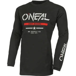 O'NEAL Kinder Jersey Element Baumwolle Squadron V.22 , Schwarz Grau, S - Schwarz