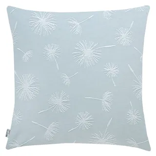 Dekokissen NEUTEX FOR YOU "Fresh" Gr. 3, blau (aqua, geblümt), B:48cm L:48cm, Baumwolle, Polyester, Dekokissen_Sitzkissen_Kissenhüllen, Dekokissen, Kissenhülle ohne Füllung, 1 Stück