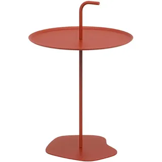casa.pro Balkontisch Ø 38 x 56,5 cm Braun/Rot