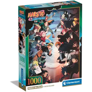 Clementoni Naruto Puzzle 1000 Teile Erwachsene - Anime Puzzle Erwachsene in 70 x 50 cm - Puzzle Erwachsene anspruchsvoll von Clementoni 39832