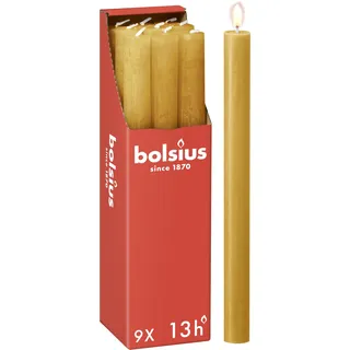 Bolsius Rustik Stabkerzen 27 x 2,3 cm gelb 9 St.