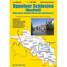 Landkarte Oppelner Schlesien (Nordteil) 1:100 000