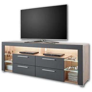 Stella Trading Goal TV-Lowboard 179 x 66 x 44 cm Grau Holzwerkstoff
