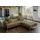 Sofa WIOLO Schlafsofa Daybed mit Hocker Leder camel - Ocker