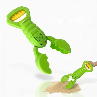 alldoro 60179 Sandgreifer Hummer grün, Robustes Sandspielzeug für Kinder, Sandkasten-Krabbe, leicht & einhändig bedienbar, 34 cm