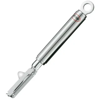 Rösle Pendelschäler Obst- und Gemüseschäler Edelstahl 18/10 19 cm Silber