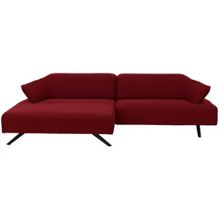 Himolla Ecksofa , Rot , Textil , Uni , Ottomane links, L-Form , 276x165 cm , Blauer Engel, Goldenes M, Emas , Typenauswahl, Fußauswahl, Lederauswahl, Stoffauswahl, planbar, Sitzqualitäten, seitenverkehrt erhältlich, Hocker erhältlich, Rücken echt , Wohnzimmer, Sofas & Couches, Wohnlandschaften, Ecksofas