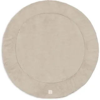 Jollein Krabbeldecke für Baby - Ø 95cm - Rund - Geeignet für Laufstall Baby - Kuschelig Weich - Spielmatte Baby - Fluffy Sand